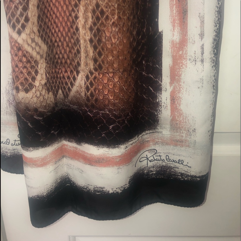 Roberto Cavalli Large 100% Silk Scarf/Shawl Chic